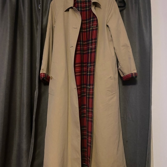 Burberry Reversible Gabardine & Tartan Wool Car Coat NWOT - Picture 12 of 13
